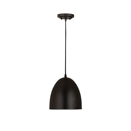 Z-Lite Z Studio Dome Pendant 1 Light Pendant, Matte Black 6012P9-SBK